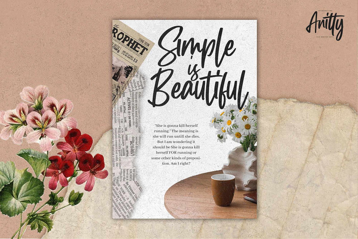 Anitty – Quick Brush Font, a Handwritten Font by Gassstype (Photo 5 of 8)