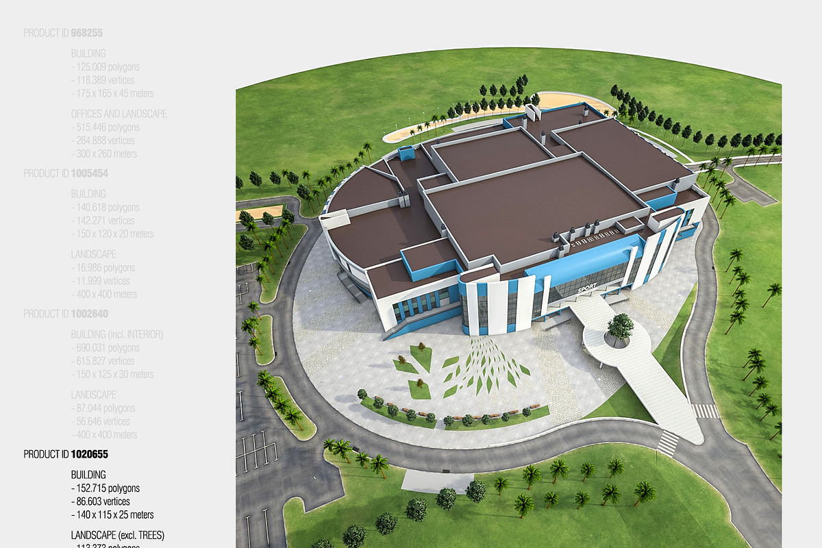 Sports Centers Collection, an Architecture 3D Model by 3DNUTS (Photo 5 of 5)