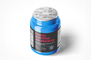 Plastic Nutrition Jar Mockup