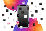 Instagram Icons, a Social Media Template by karnofff (Thumbnail 3 of 6)