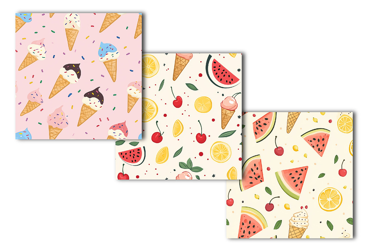 Hand-Drawn Summer Pattern Bundle, an Illustration by OK Design (Photo 3 of 4)