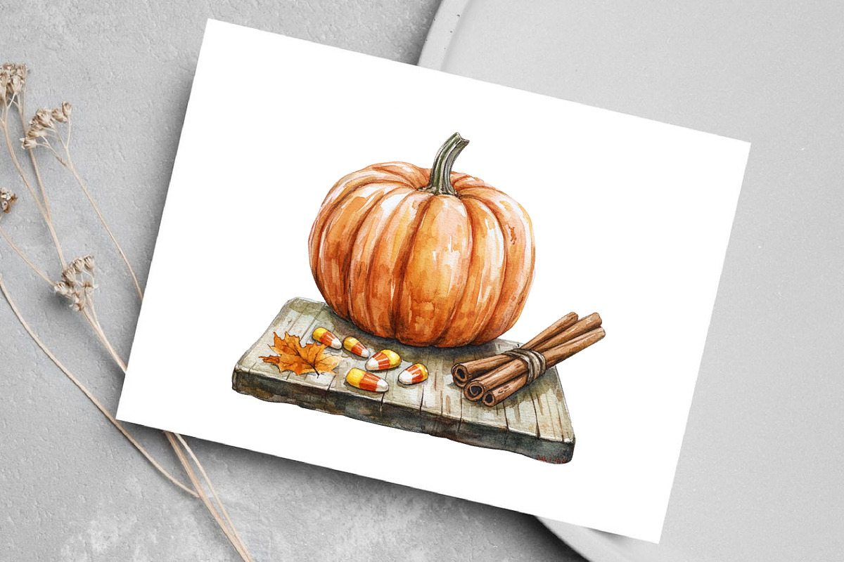Watercolor Halloween Cutting Board, an Illustration by Canvas Craft (Photo 6 of 8)