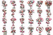 Whimsical Valentine Flamingo PNG Set, an Illustration by Daily.Designs (Thumbnail 5 of 5)
