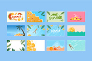 Summer background vector bundle, a Seasonal Illustration by foxndeer (Thumbnail 4 of 4)