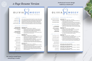 Hygienist Dental Dentist Resume CV