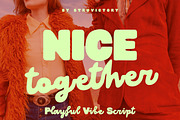 Nice Together Playful Vibe Script, a Script Font by Struvictory.art (Thumbnail 1 of 9)
