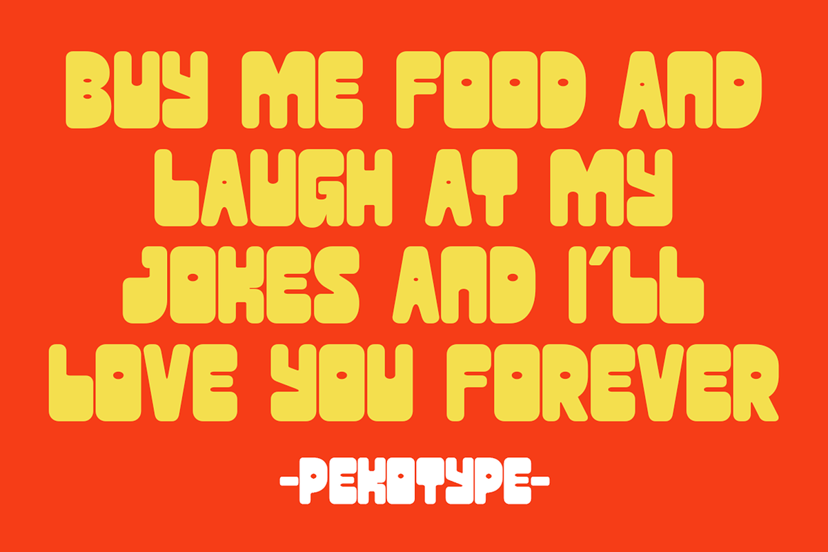 Paobun - Bold Food Branding Font, a Sans Serif Font by Pekotype (Photo 6 of 15)