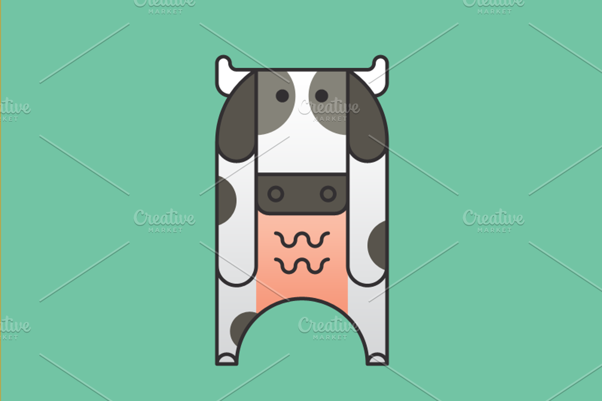 Simply Animals / Cow, a Graphic by Offshore Shop