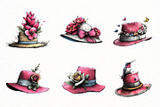 Whimsical Summer Hat Clipart, an Illustration by Designworld (Thumbnail 2 of 8)