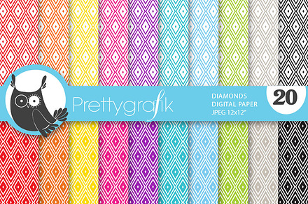 diamond harlequin digital paper preview 2