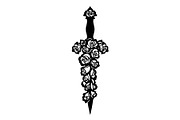 Ornamental Dagger Silhouette Bundle, an Object Illustration by Gaye Art (Thumbnail 23 of 31)