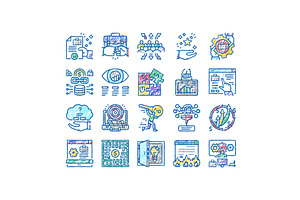 Solution Business Problem Task Icons, an Object Illustration by pikepicture