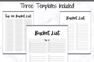 Bucket List Printable