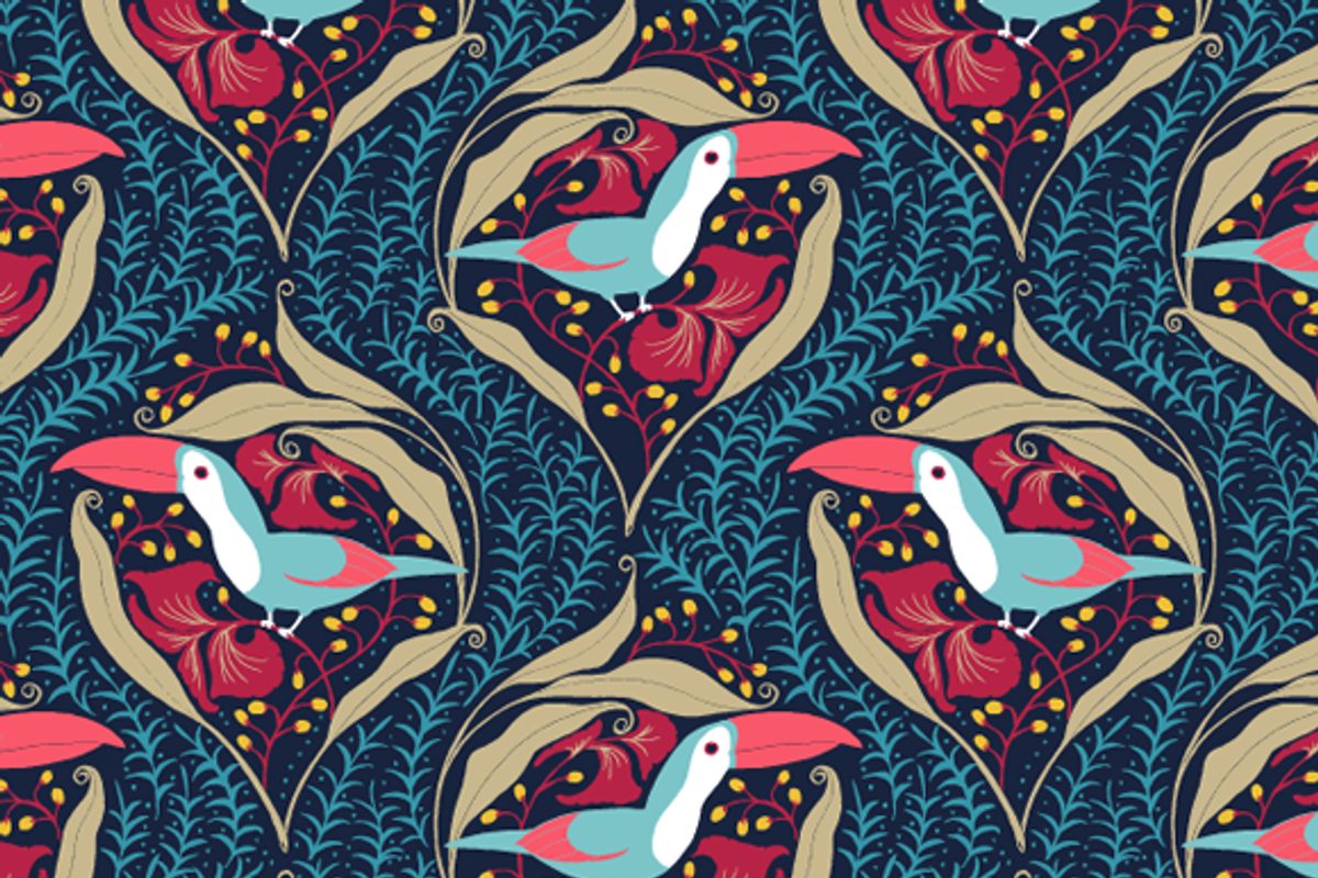 Hidden Birds - Pattern Set, a Pattern Graphic by reika (Photo 3 of 4)