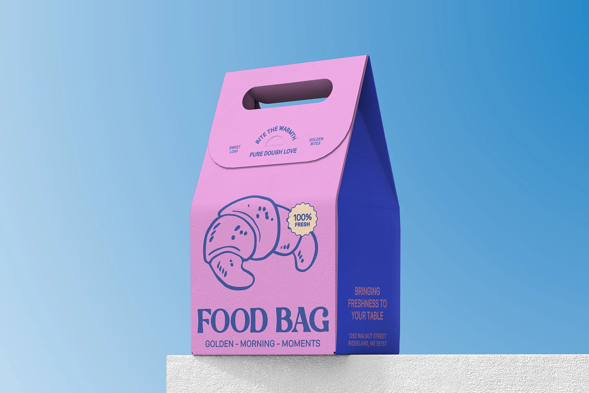 Eco Food Takeaway Box Mockup, a Packaging Mockup by graphicsauce (Photo 4 of 4)