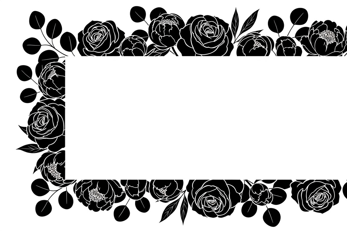 Elegant floral wreath silhouette, an Illustration by Amazin_art (Photo 29 of 41)