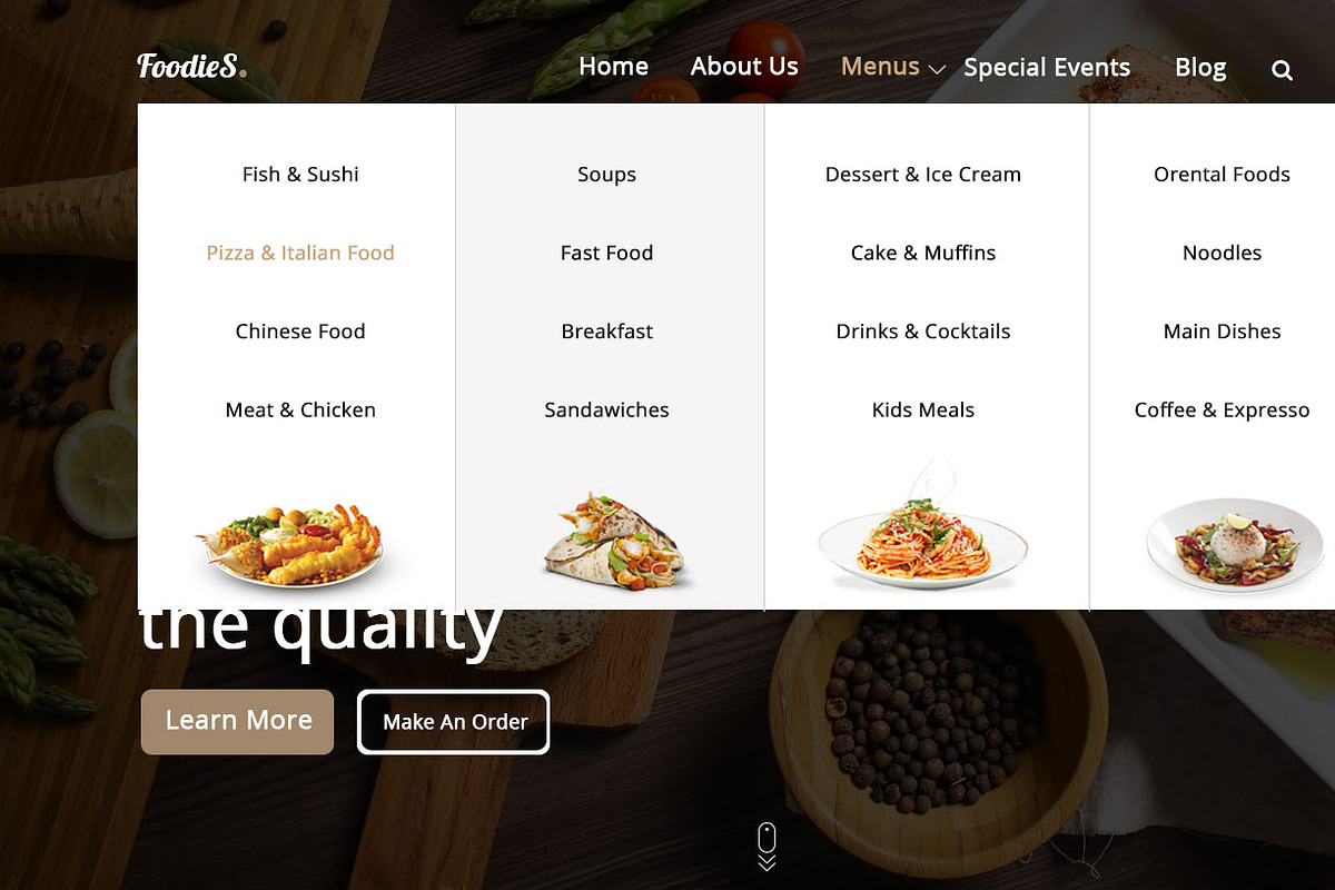 Foodies-Food&Restaurant PSD Template, a Websites & App Template by temRam (Photo 23 of 33)