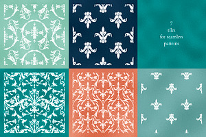 Damask Elements & Seamless Patterns