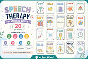 Speech Therapy Flashcard Bundle, an Education Illustration by Actual Pixel (Thumbnail 1 of 22)