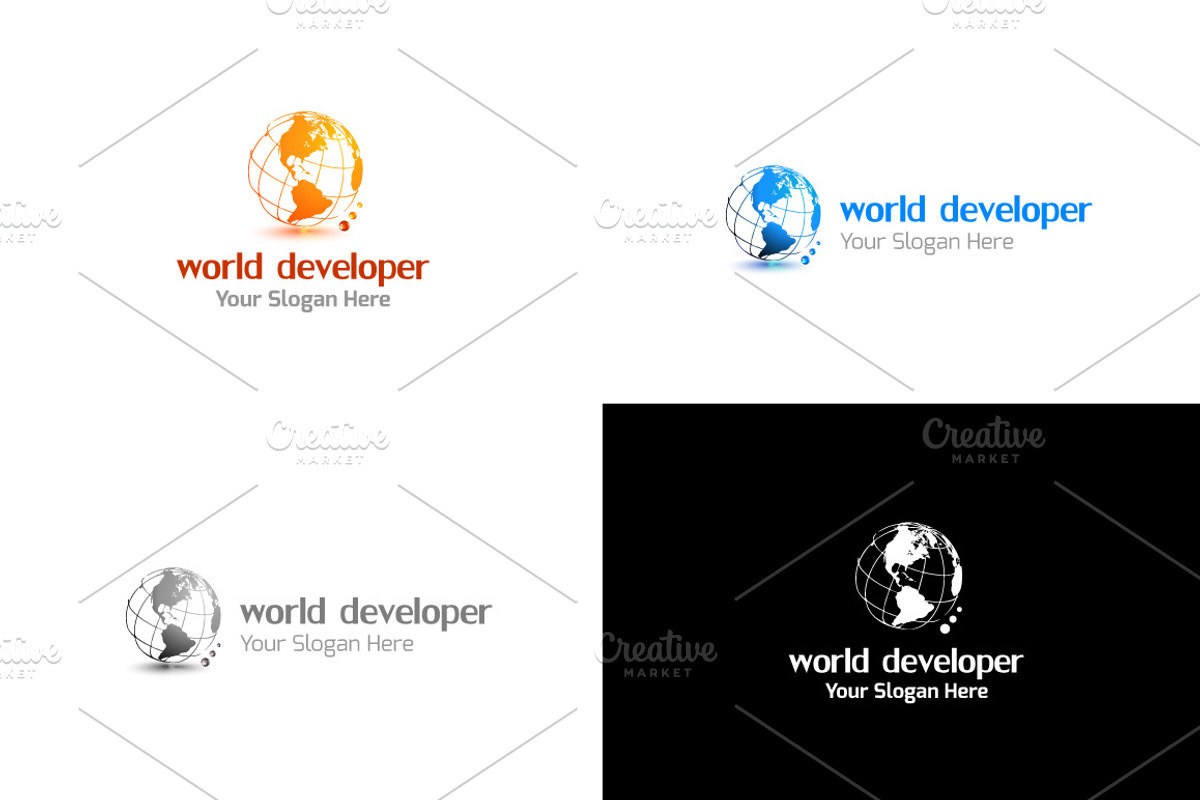 World Developer logo, a Branding & Logo Template by BdThemes