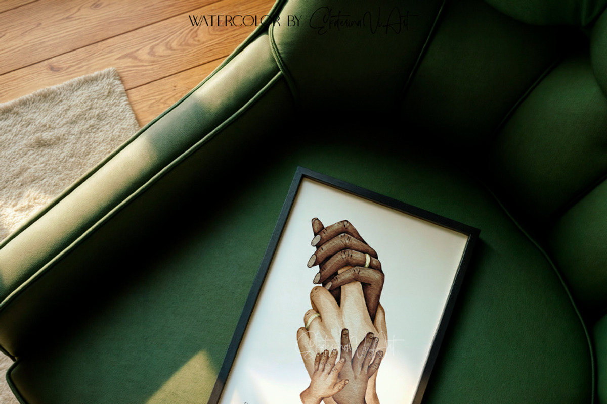 My Family Hands Dad Mom and 2Kids, a Person Illustration by EkaterinaViArt (Photo 4 of 6)
