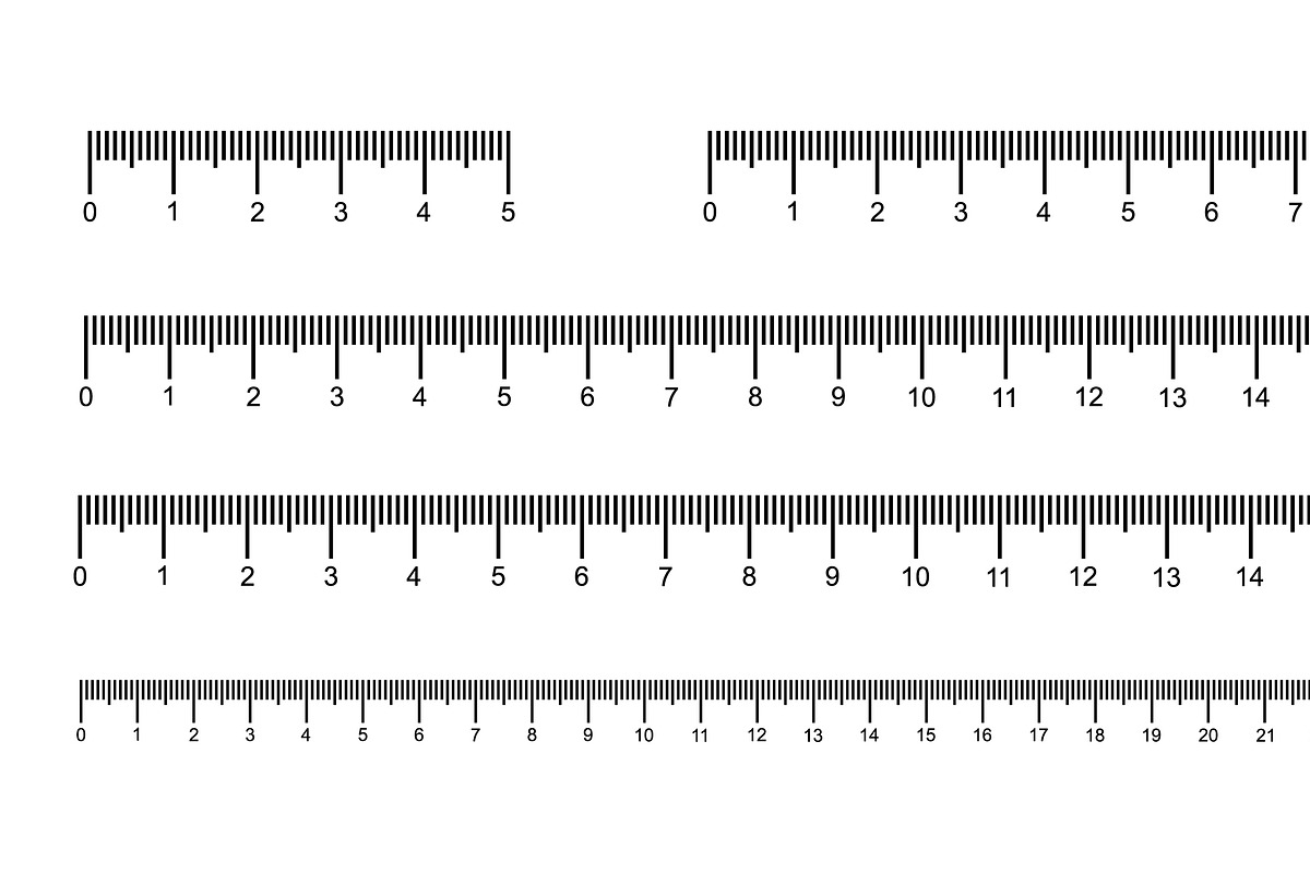Scale for rulers. Ruler scale. Vecto, an Education Illustration by Drum ...