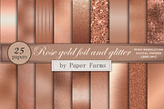 Rose gold foil and glitter, a Texture Graphic by Paper Farms (Thumbnail 1 of 3)