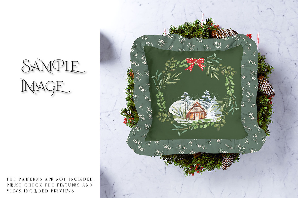 Christmas Ruffle Pillow Mockups, a Product Mockup by mock-ups (Photo 6 of 12)