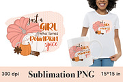 Just A Girl Who Loves Pumpkin Spice, a Seasonal Illustration by GlamArtZhanna (Thumbnail 3 of 3)