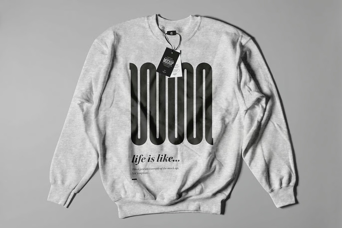 Crewneck Sweater Mock-up, a Shirt Mockup by zippypixelstudio (Photo 7 of 7)
