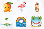 Happy Summer Clipart, an Illustration by RobertsArt (Thumbnail 5 of 7)