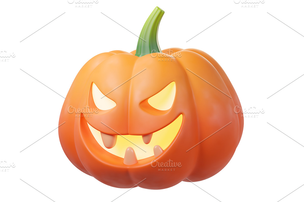 Cute 3D Halloween set, a Seasonal Illustration by Hannet (Photo 5 of 10)