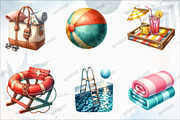 Pool Party ClipartPool Party Clipart, a Graphic by designcity5 (Thumbnail 2 of 5)