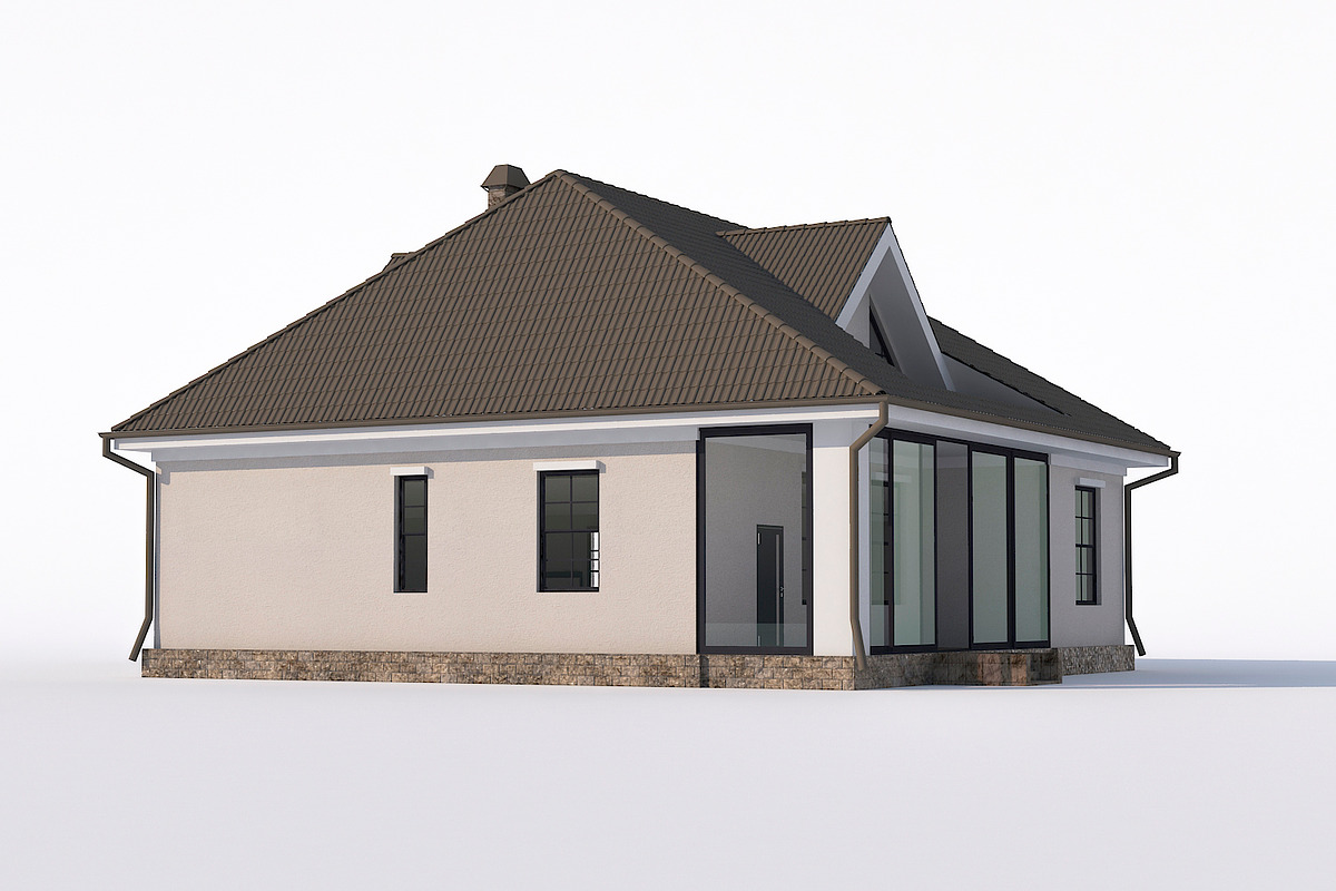 House with attic, an Architecture 3D Model by profdesign (Photo 9 of 18)