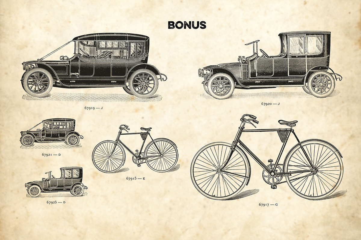 Old automobiles & bicycles + BONUS preview 4