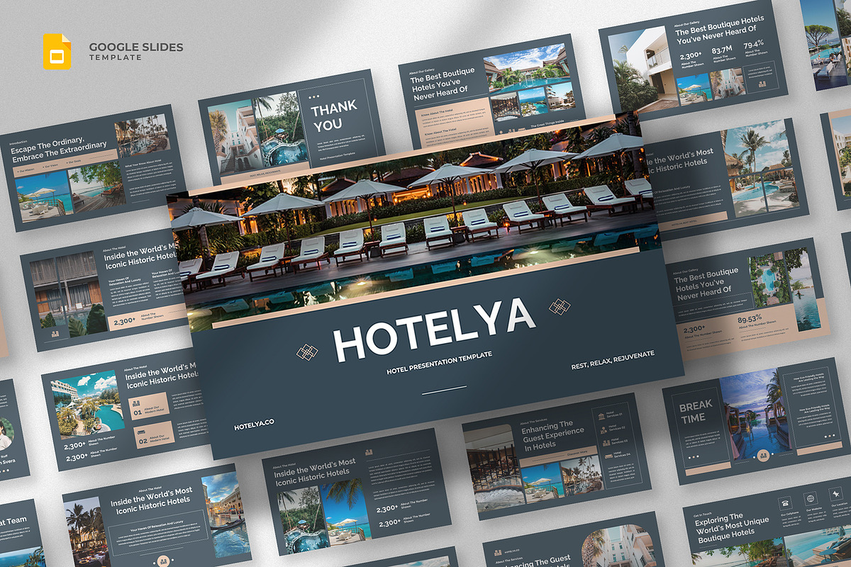 Luxury Hotel Google Slides Template, a Presentation Template by fluffstudio (Photo 1 of 4)