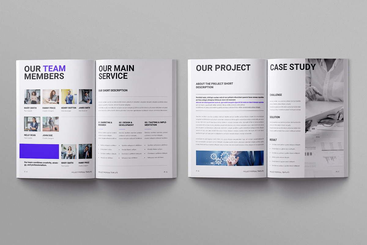 Proposal Template | Canva, INDD, a Brochure Template by ElvinPrint (Photo 4 of 9)