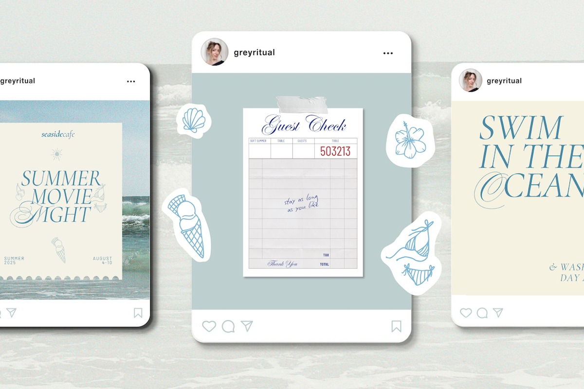 Coastal Instagram Canva Templates preview 3