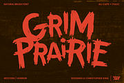 Grim Prairie: Western Horror Font, a Font by Wingsart Studio (Thumbnail 1 of 15)