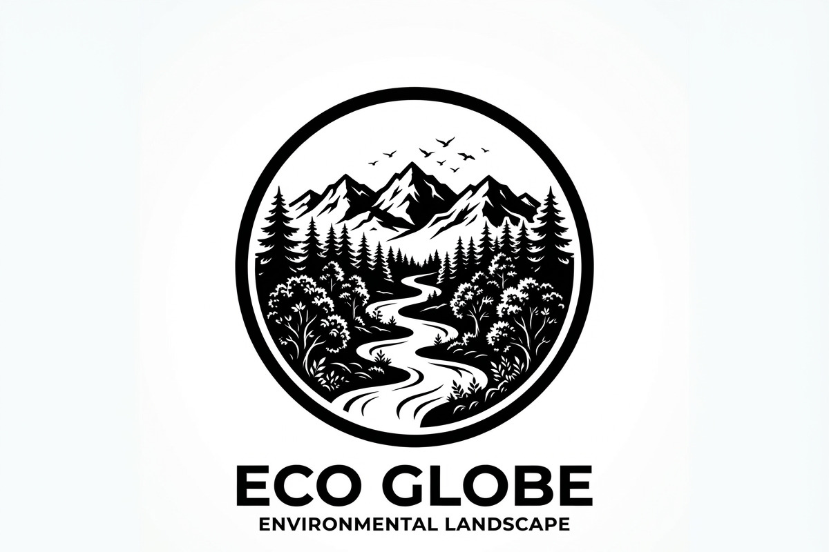 60 Eco Globe Landscape Silhouette, a Technology Illustration by Amazin_art (Photo 5 of 49)