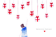Watercolor Holiday Cards, a Decorative Illustration by Knysh Ksenya (Thumbnail 4 of 9)