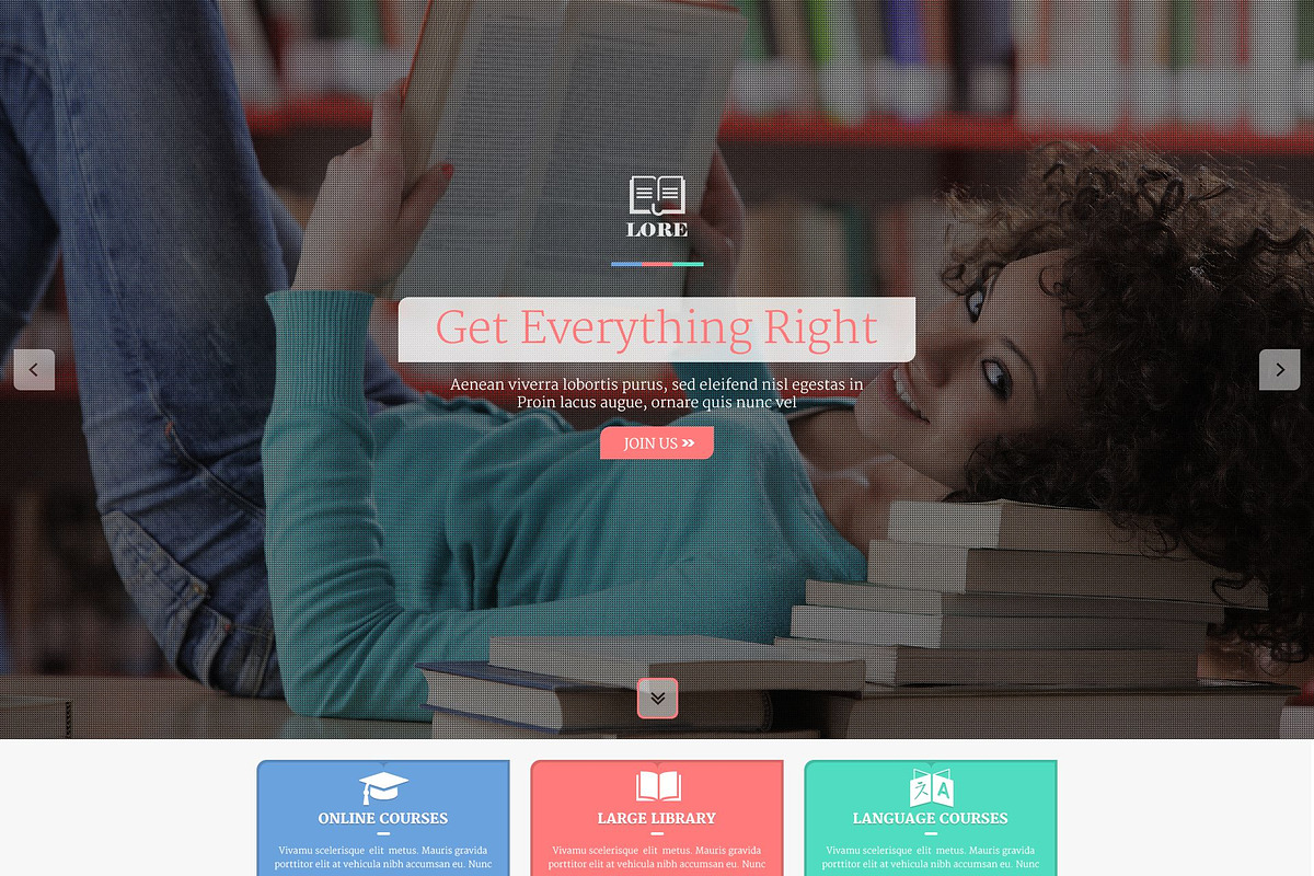Lore - Education & Couses Template, a Websites & App Template by cwsthemes (Photo 2 of 3)
