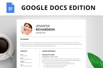 Resume Template, CV, Google Docs