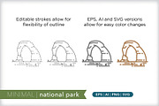 Minimal national park icons, an Outline Icon by Picture Window (Thumbnail 5 of 5)