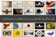 Modern Mid Century Wall Art Set, a Decorative Illustration by PrintablesByFranklyn (Thumbnail 4 of 10)