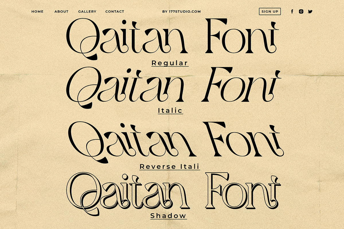 Qaitan – Modern Serif Font, a Serif Font by 177Studio (Photo 6 of 9)
