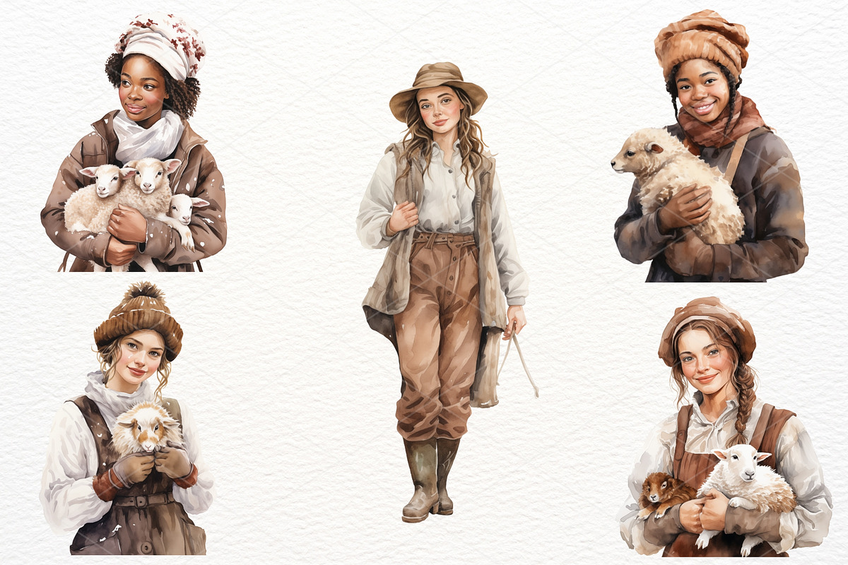 Winter Farm Clipart Bundle PNG, a Decorative Illustration by Maysa Art (Photo 2 of 7)
