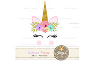 Unicorn Faces Clipart, an Illustration by JennyL Designs (Thumbnail 3 of 3)