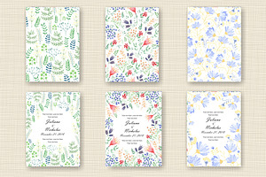 Watercolor wedding invitation set, a Card Template by NataLito