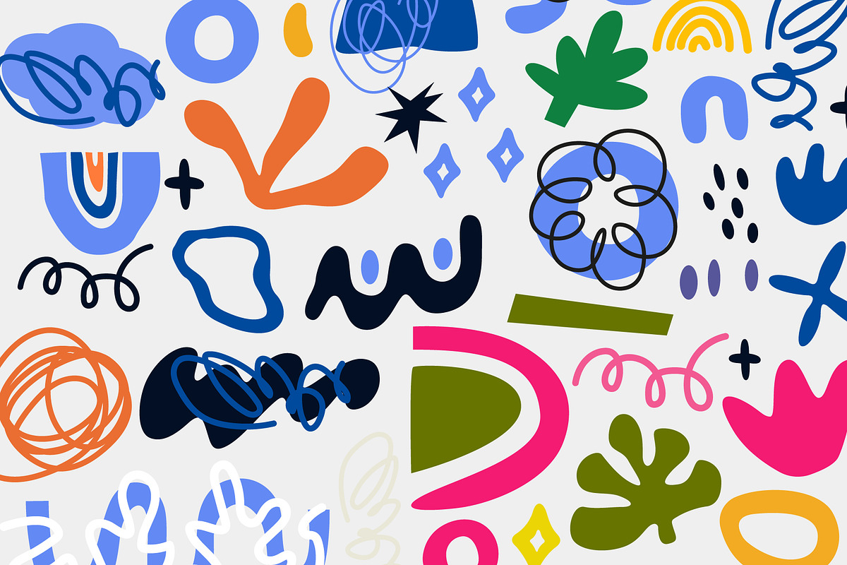 Groovy Shapes & Doodle Flowers, a Decorative Illustration by Luamor (Photo 7 of 12)